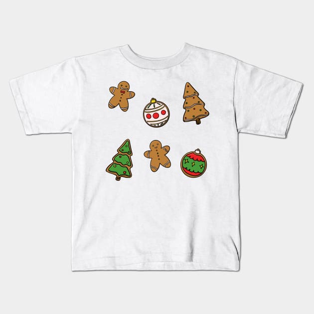 Gingerbread Cookies Kids T-Shirt by SassyTiger